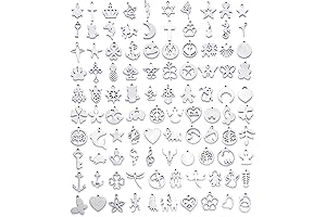 100pcs Stainless Steel Pendants for Jewelry Craft Making