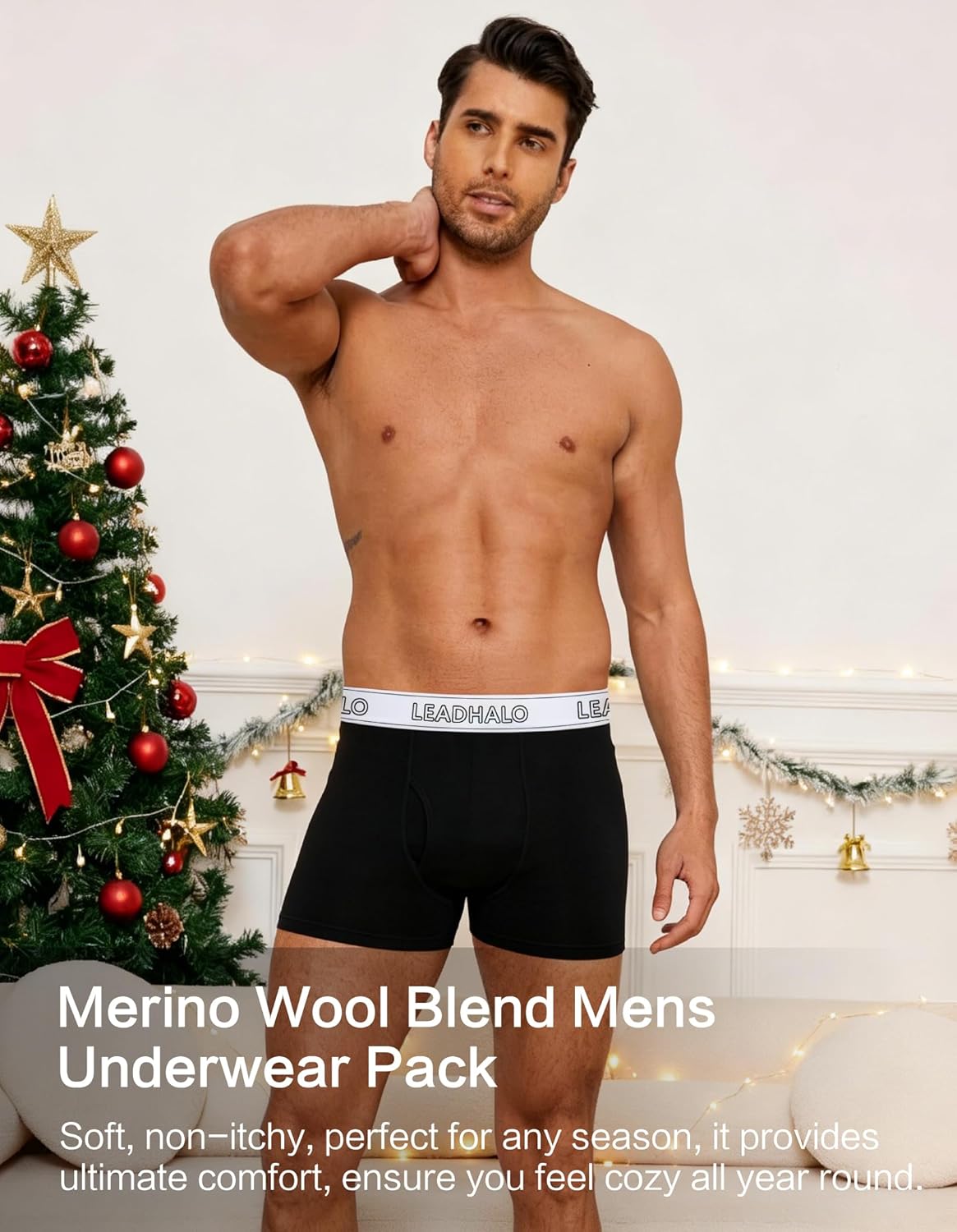 3 Pack Merino Wool Underwear for Men, Moisture Wicking Wool Boxers Briefs for Base Layer, Thermal Boxers with Pouch - Image 8