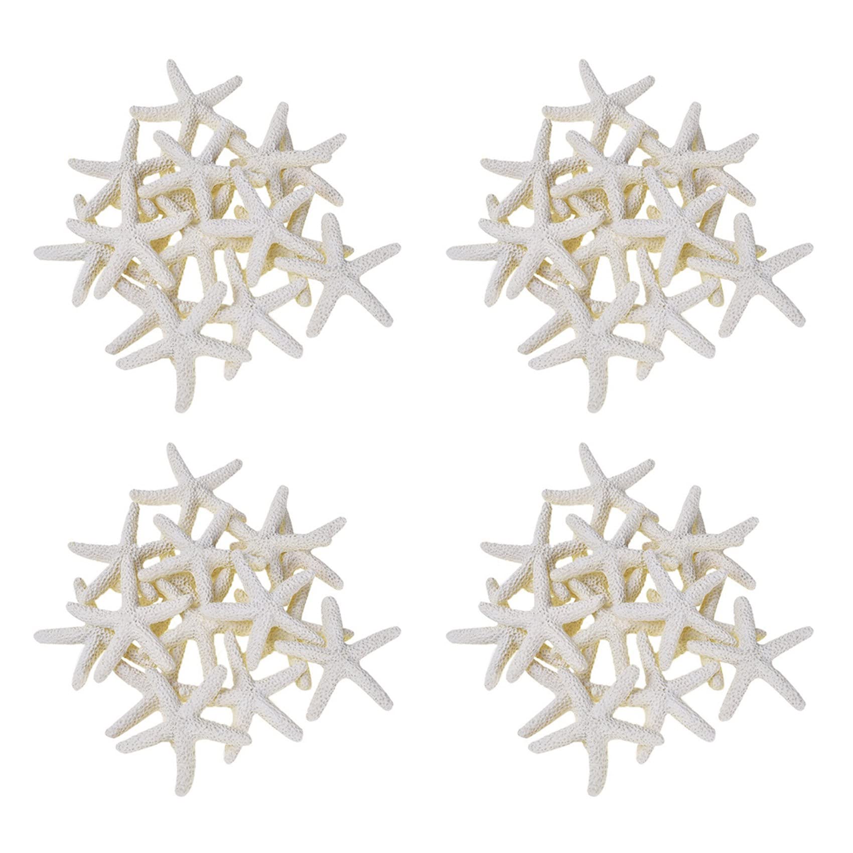 Étoile de mer de doigt crayon blanc-crème pour table de mariage marin