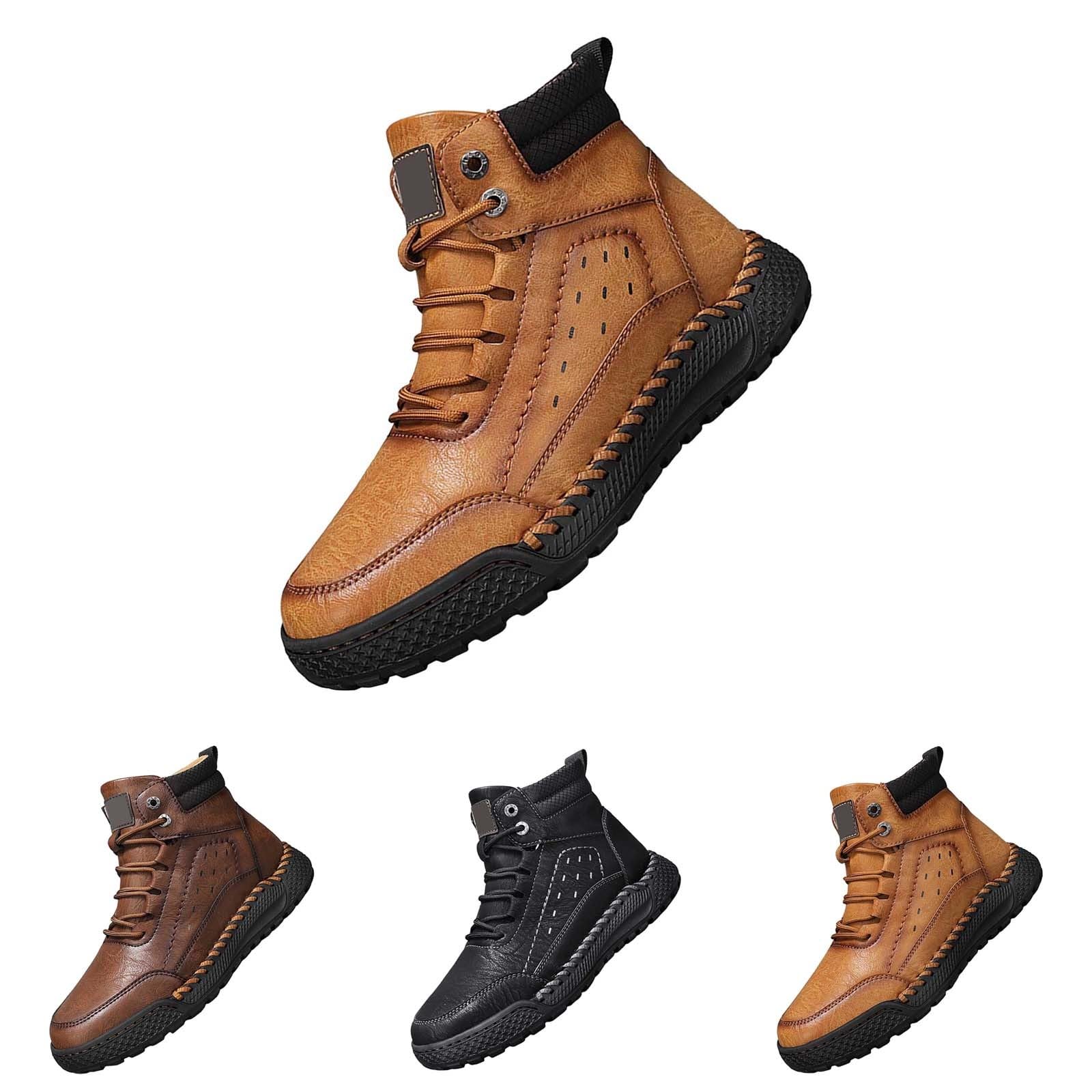 Generisch Wanderstiefel Herren Wasserdicht Traillaufschuhe rutschfest Leder
