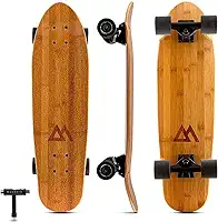 Magneto Skate completo | 69,8 cm x 19 cm | 6 camadas de bordo canadense duplo chute concave deck | skate infantil skate cruiser | skate para iniciantes, adolescentes e adultos