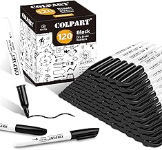 colpart Dry Erase Markers Fine Tip - Pack Of 120 Black Whiteboard Markers Bulk With Low Odor White Board Markers Dry Erase For School, Office, Home, Work On White Board & Calendar, Refrigerator