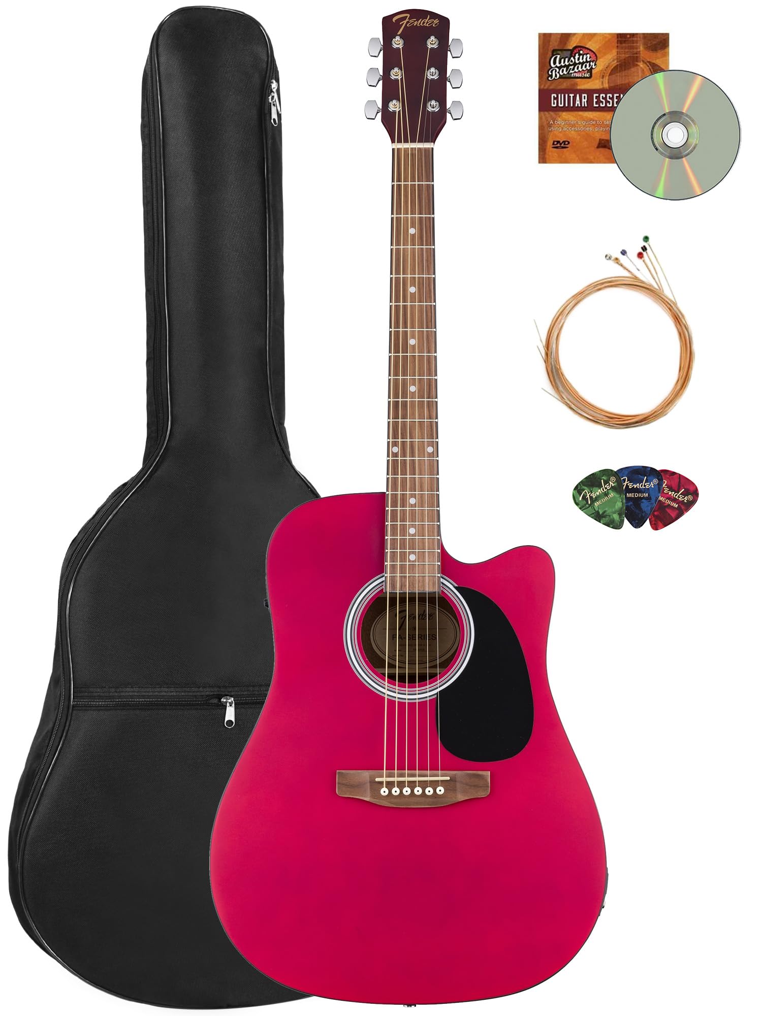 ギター Fender electric acoustic guitar Amazon.com: Fender Dreadnought Acoustic-Electric Guitar