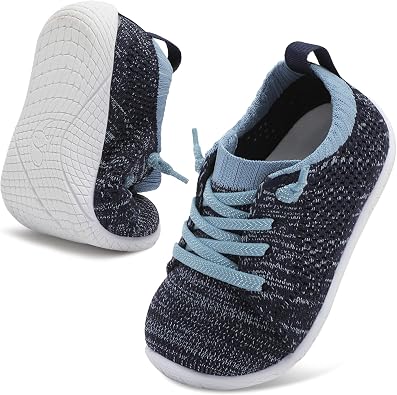 LeIsfIt Toddler Walking Shoes Boys Girls Slip-On Barefoot Shoes Kids Breathable Sneakers Non-Slip Lightweight Tennis Shoe