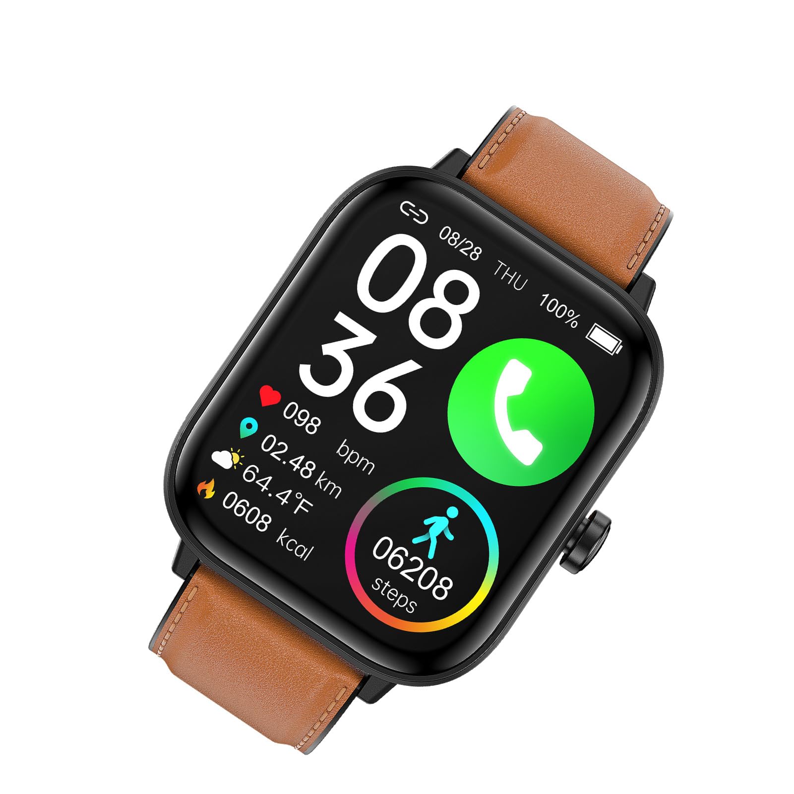 Cryfokt Smart Watch Fitness Tracker con Schermo Grande da 1,83 Pollici 100+ modalità Sportive Monitoraggio del Sonno IP67 Impermeabile Promemoria Chiamate Smartwatch con Batteria da 250 MAh per IOS