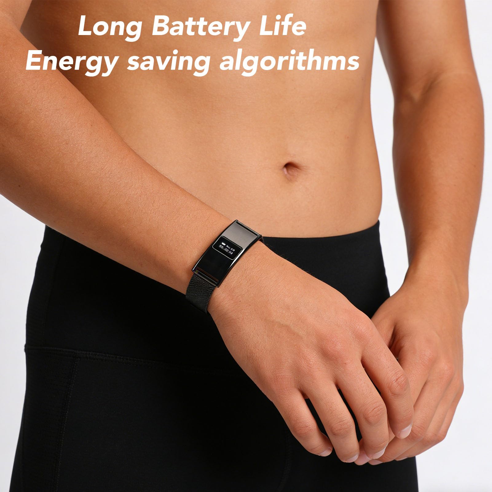 Topiky Pulsera Inteligente, Rastreador de Salud y Actividad Física, Pulsera de Actividad Física Portátil, Rastreador de Sueño 24 Horas, de para Hombres y (Black)