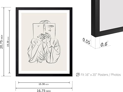 Miniatura 72 de Poster Master Póster de peonías – Estampado de flores retro – Ilustración floral – Ilustración en blanco y negro – Diseño de línea y abstracto –