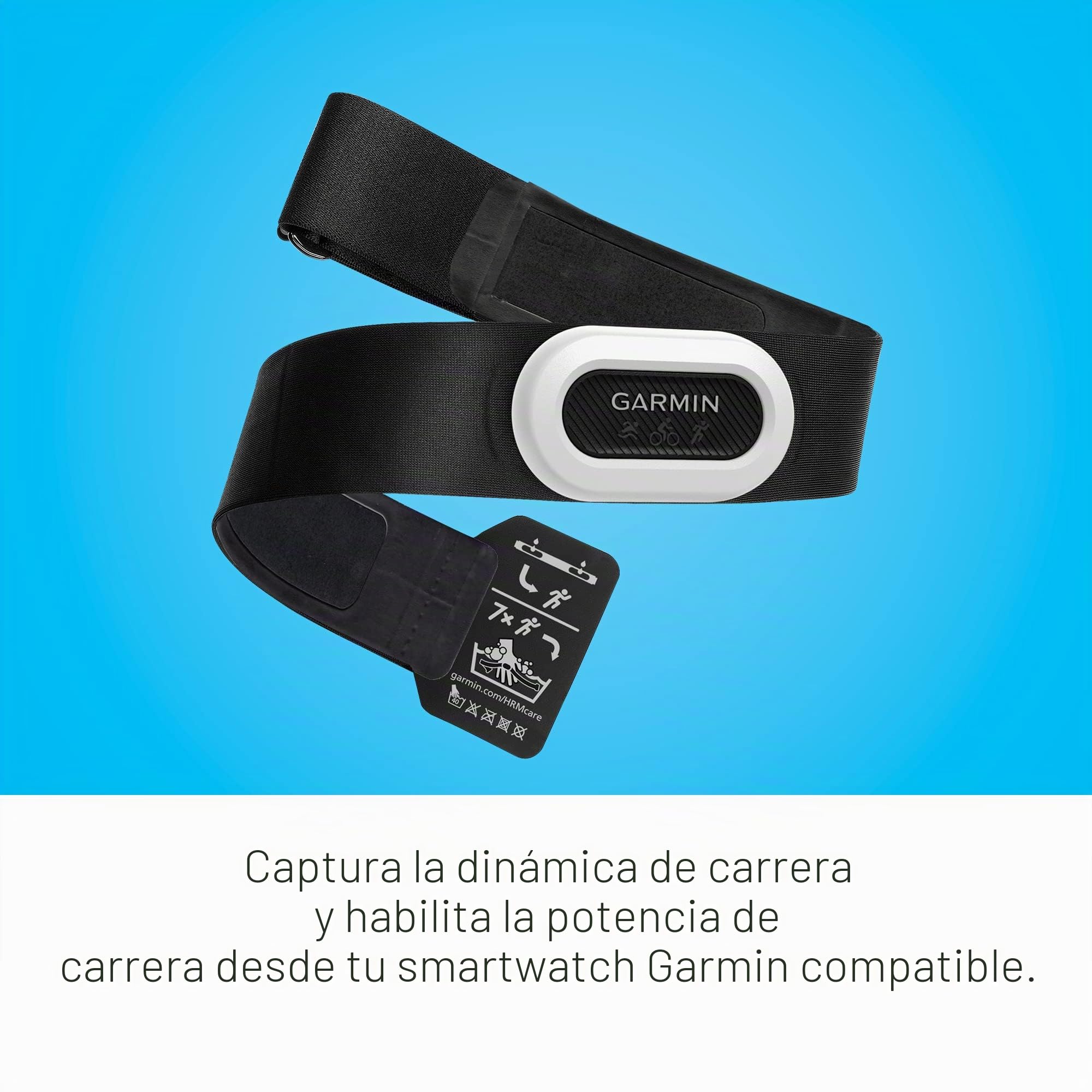Garmin HRM-Pro Plus, Monitor de frecuencia cardíaca con Correa para el Pecho Premium, Captura la dinámica de Carrera, transmite a través de Ant+ y BLE (010-13118-05)