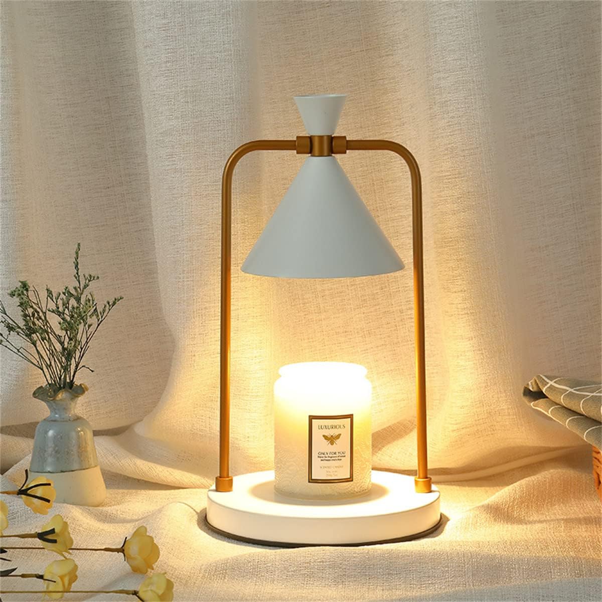 Candle Warmer with Timer, Dimmable Aromatic Candle Holders