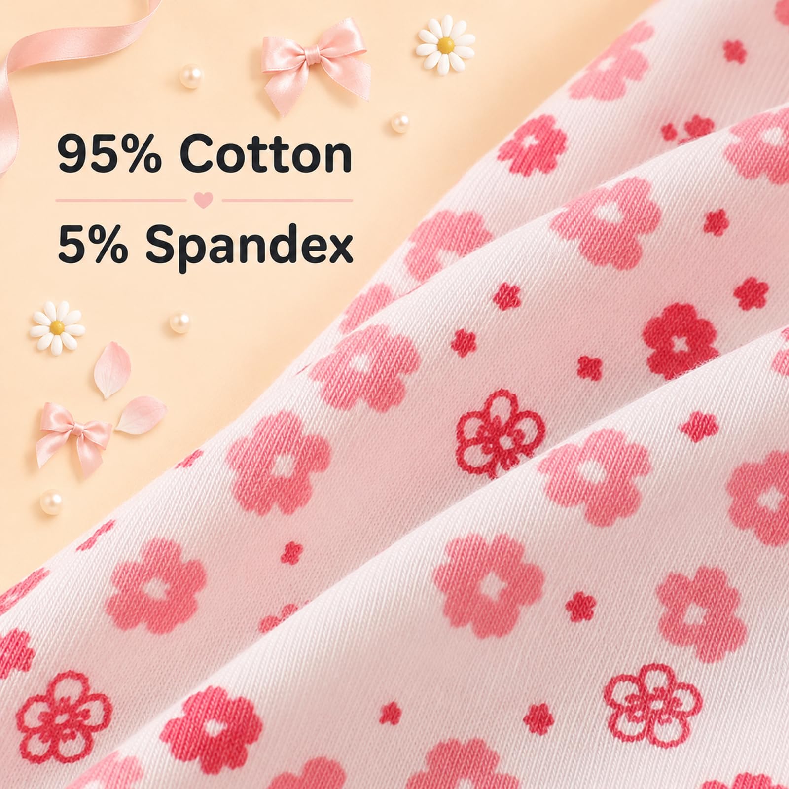 Culotte en Coton pour Petites Filles sous-vêtement Enfants Doux et Confort (Lot de 12)