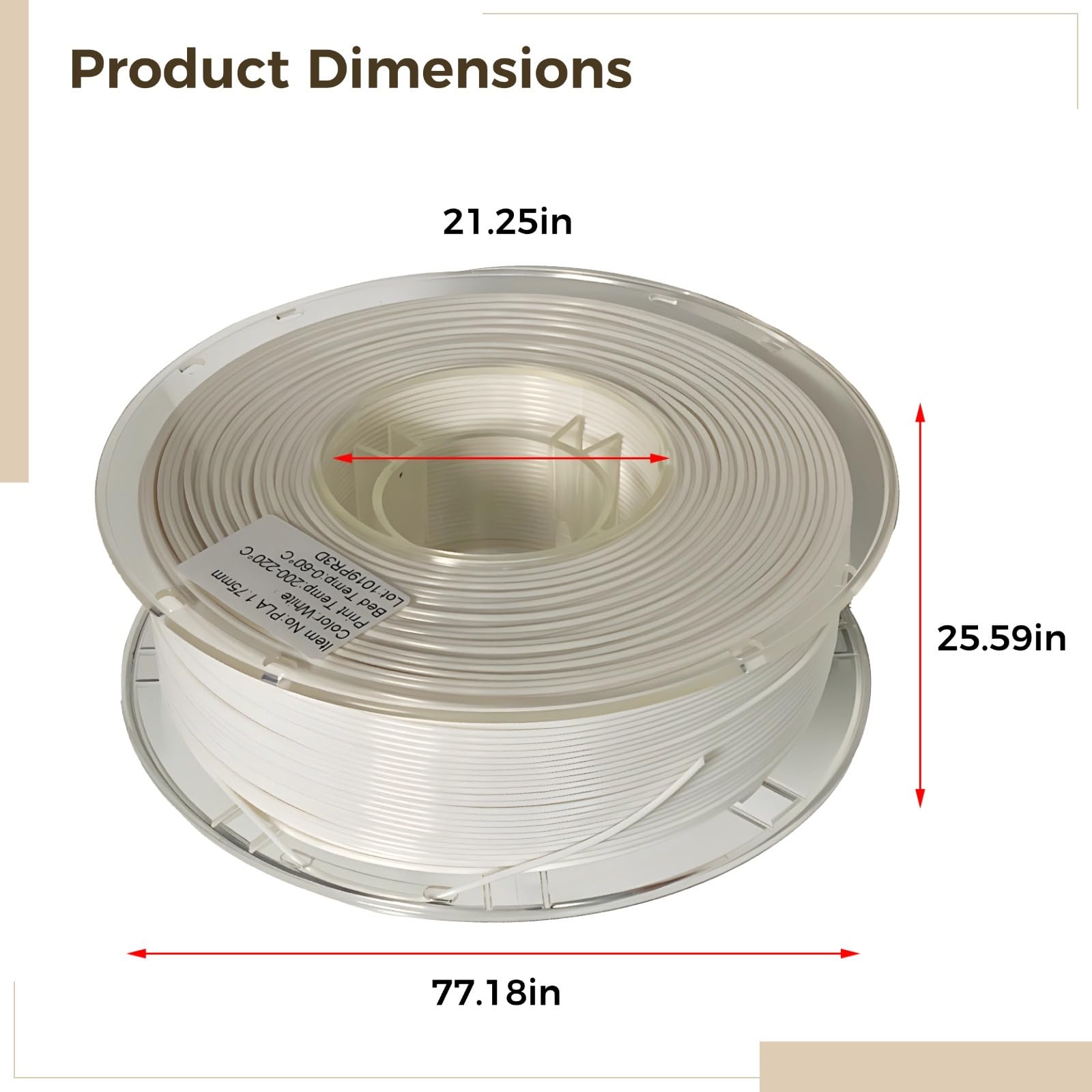 Filamento 3D in PLA per uso alimentare, disponibile in 1,75 mm e 3,0 mm, ad alta precisione per modelli, parti e sculture