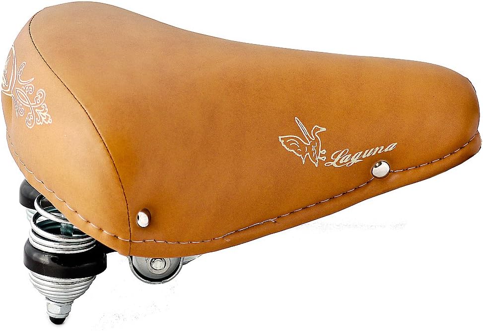 Saddle Bicycle Saddle Leather in Retro Look For 26 28 inch bicycles