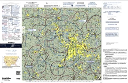 Expired FAA Pittsburgh Terminal Area Chart TPIT - Wrapping Paper, Decoration, Training Use