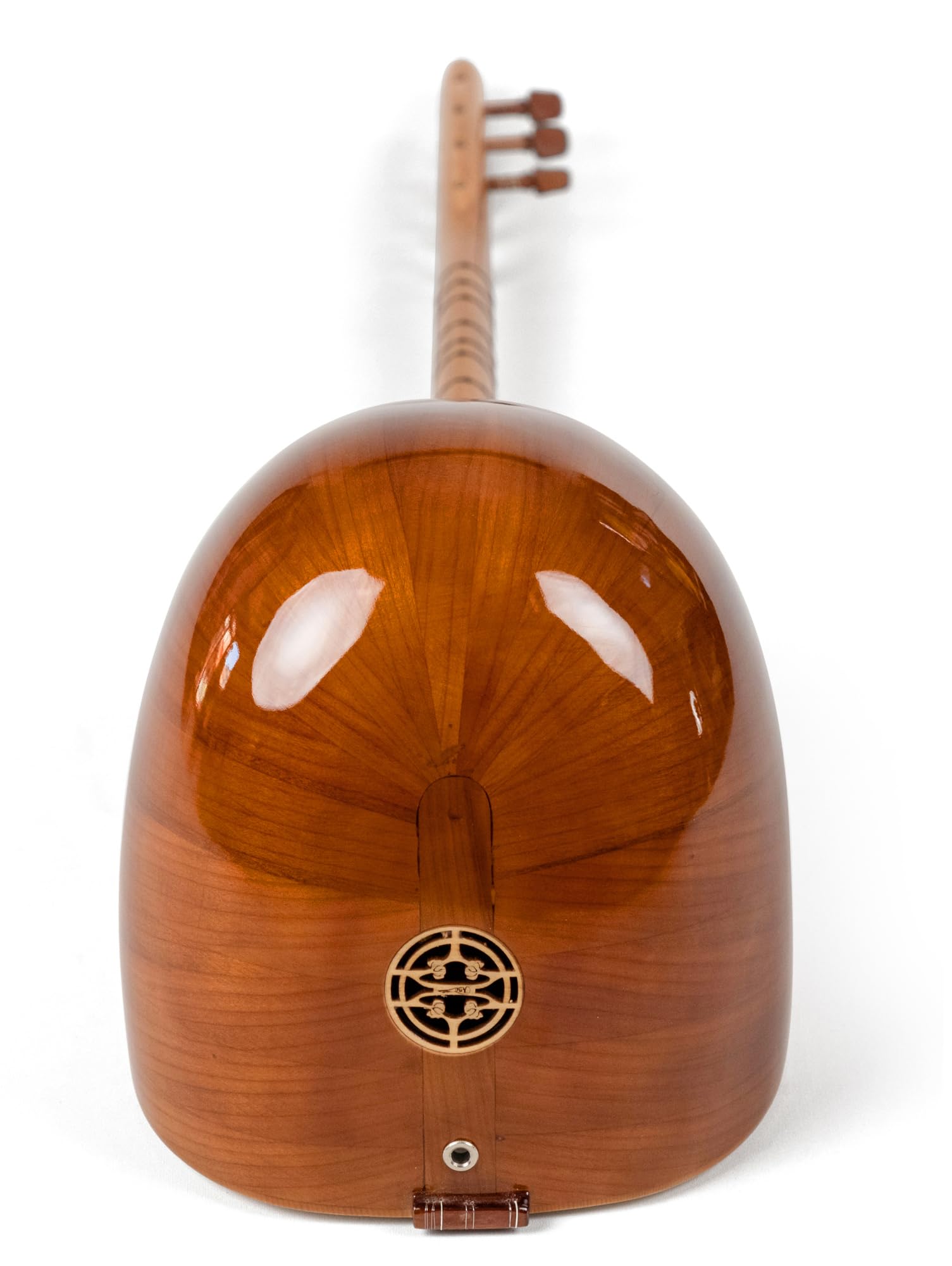 Baglama Saz à col court turc en bois de mûrier avec micro, cordes, médiators, étui
