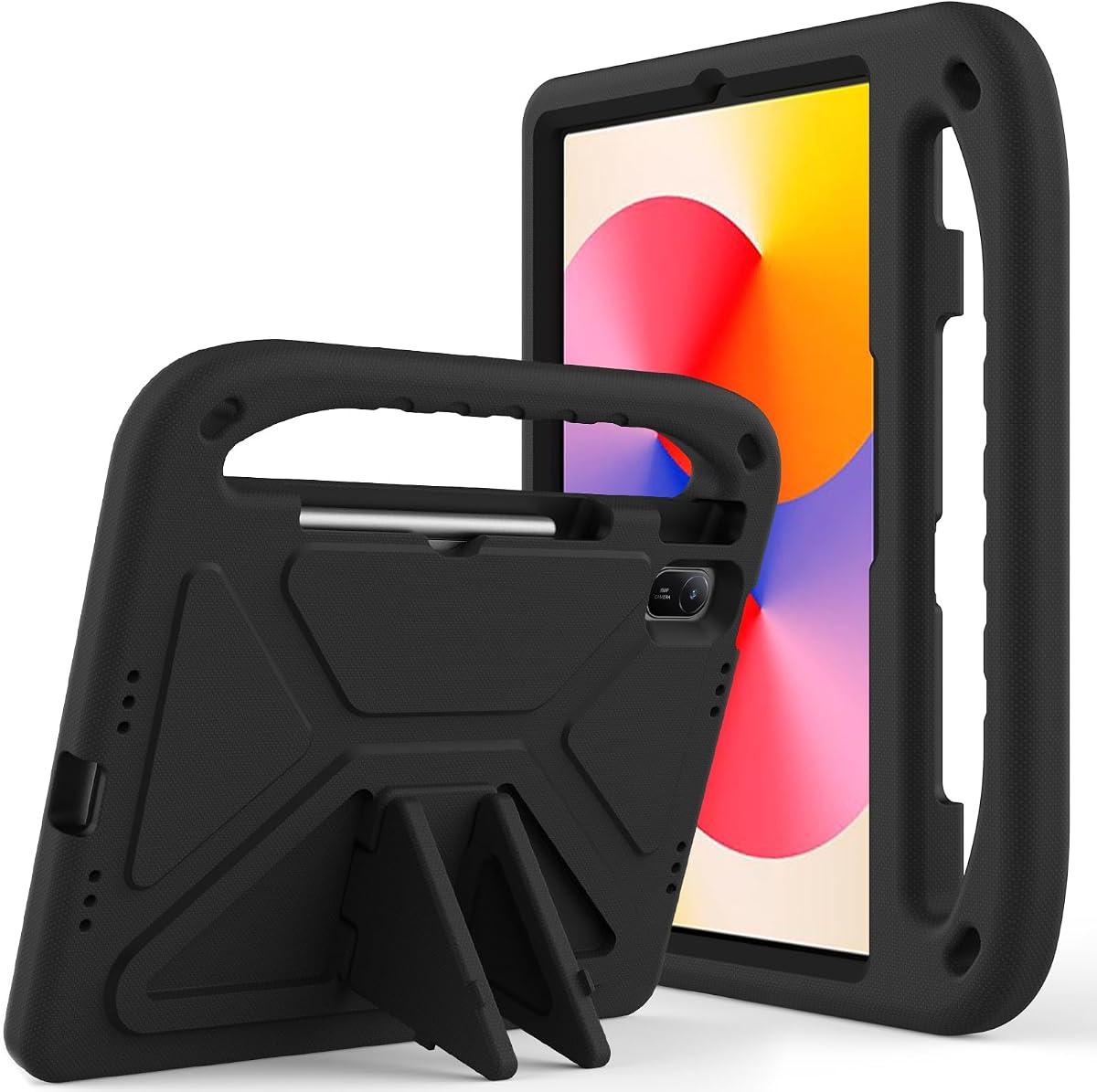 Case Compatible with Huawei MatePad SE 11 inch Released 2024,Lightweight EVA Shockproof Stand Protective Case,Kid Friendly Cover W Shoulder Strap MatePad SE 11 2024 Tablet (Black)
