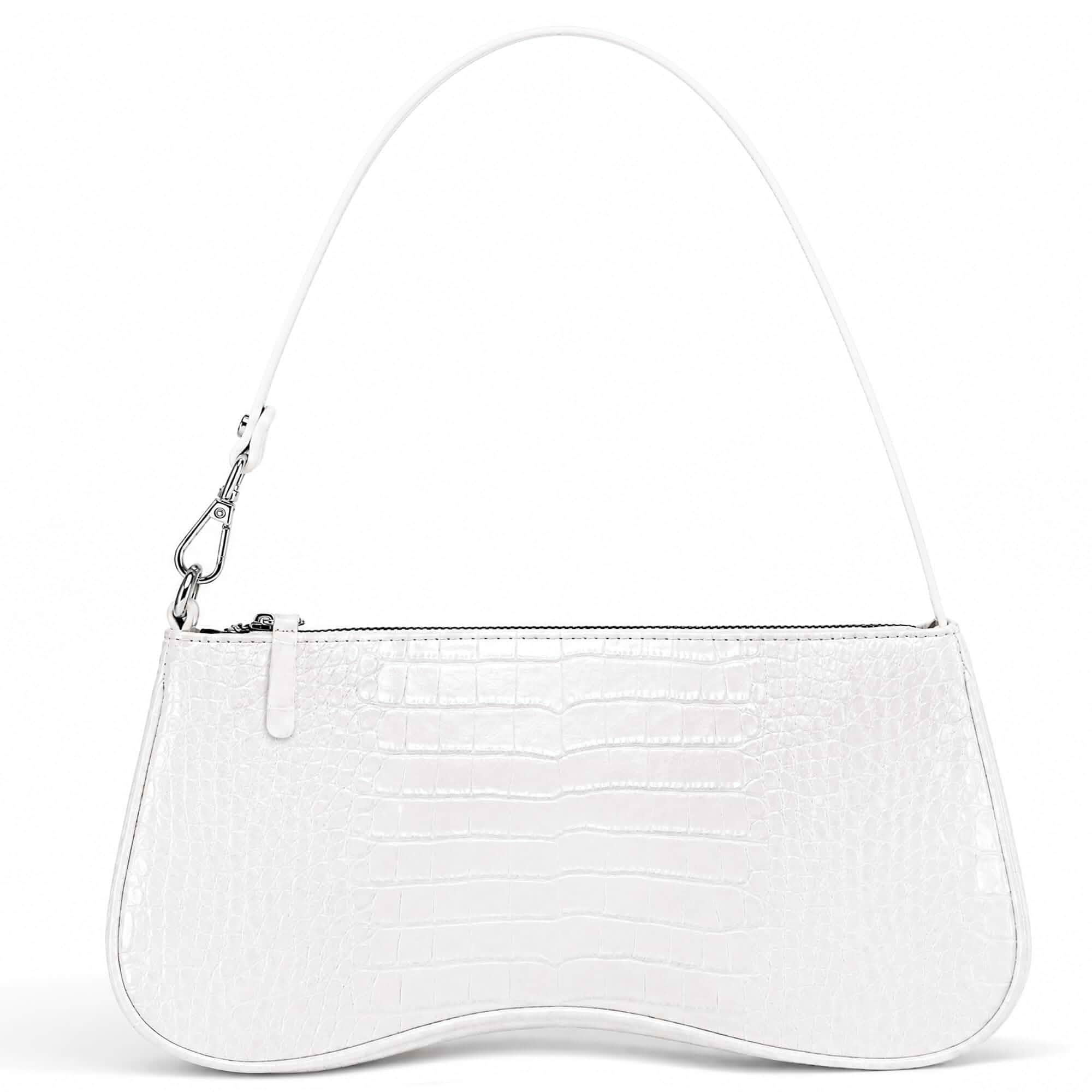 Crocodile Shoulder Bag for Women Trendy Purse Cute Going Out Bag Faux Leather Crocodile,Smooth Zipper,1 Interior Zipper Pocket,1 Slot Pocket,Stylish Going Out for Fall