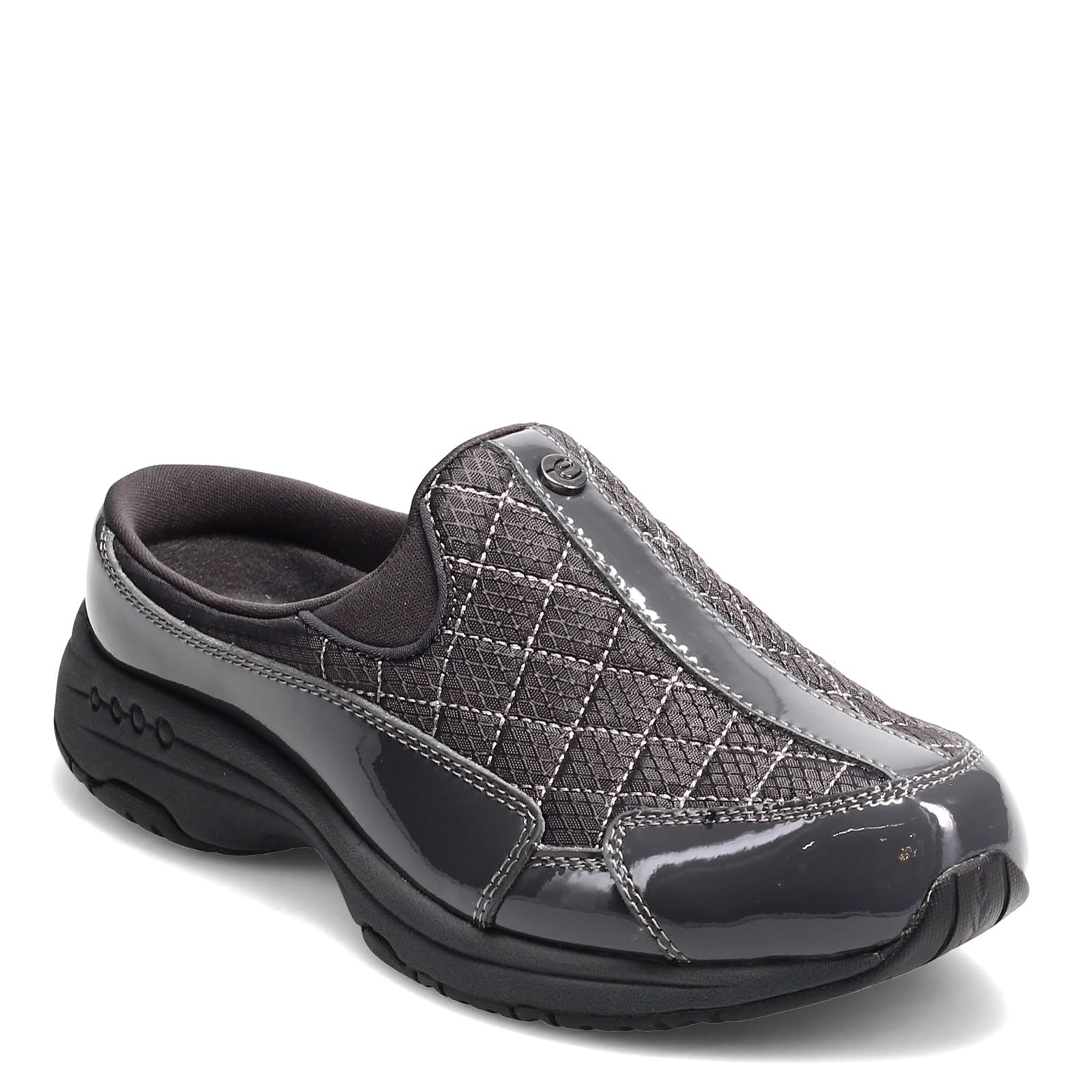 Easy Spirit Traveltime Mule Womens Slip On CD US GreyPatent Magnet