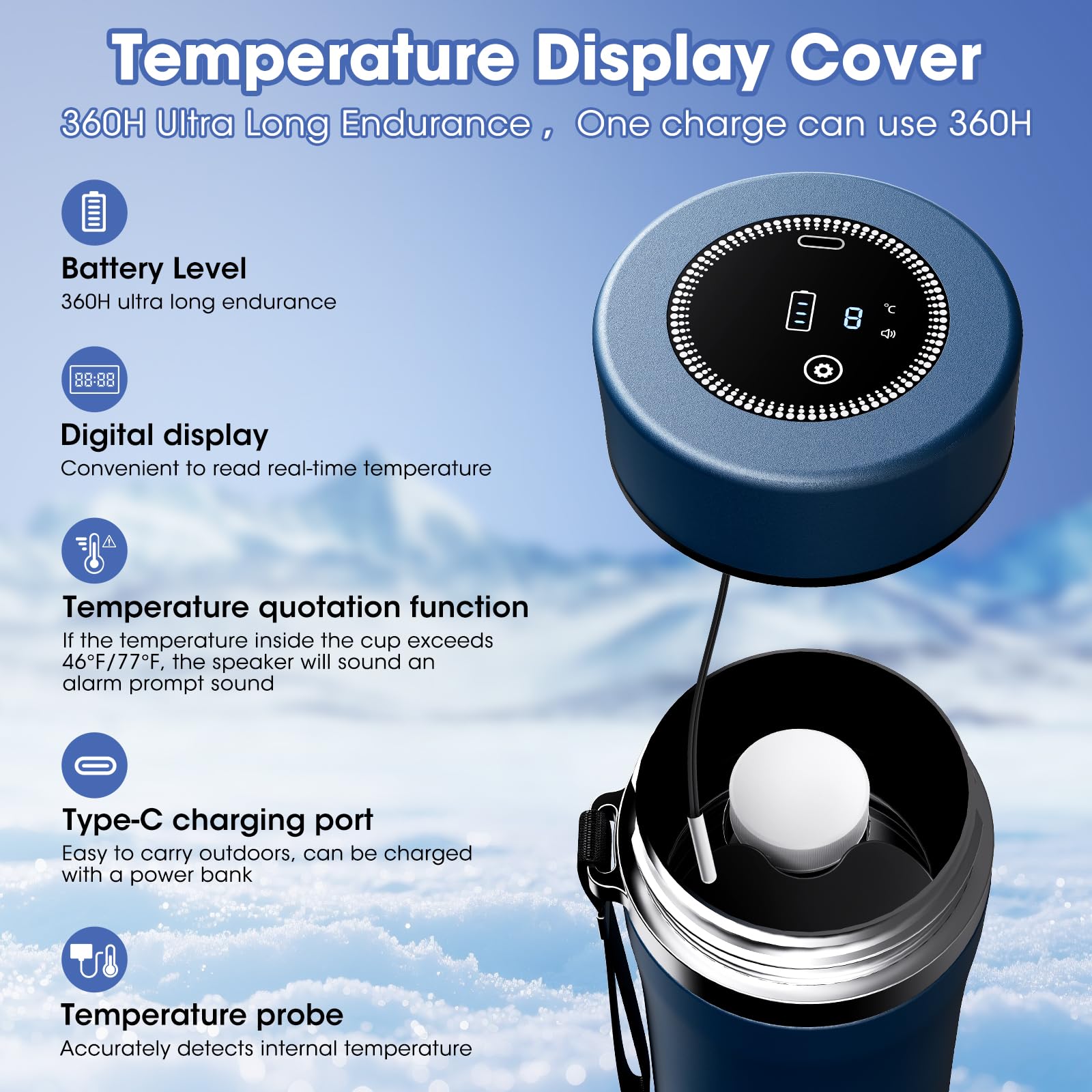 48H Insulin Cooler Travel Case TSA Approved USB Charger Diabetic Care Medication Cooler for Travel Portable Medicine Bottle Car Refrigerator for Cooling Organizer Supplies product thumbnail 6