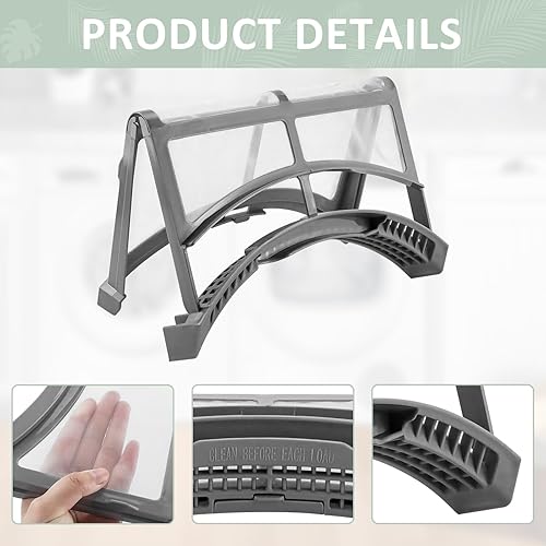 Miniatura 4 de AMI PARTS DC61-02595A - Pantalla de filtro de pelusa para secadora con cepillo de pelusa para secadora, pantalla de acero inoxidable y marco de