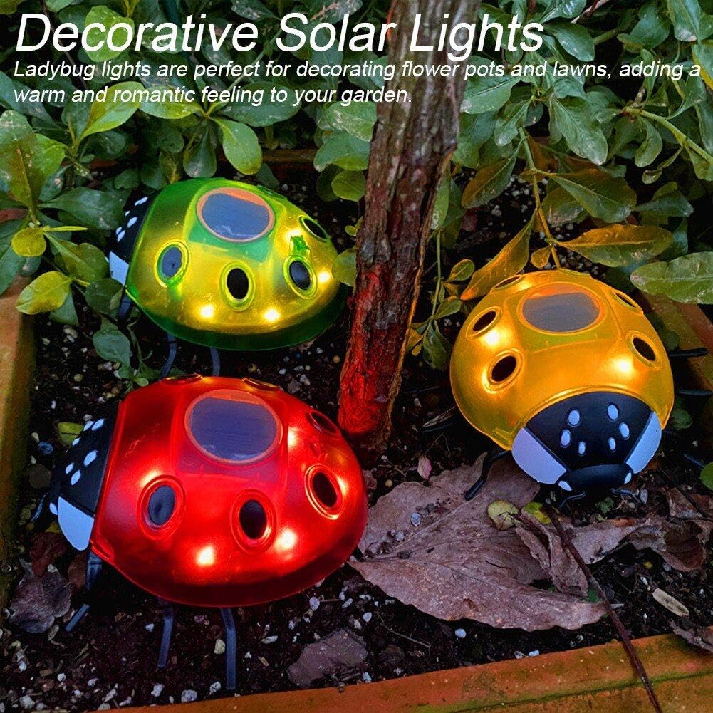 Amazon.co.jp: 屋外ソーラーライト てんとう虫 太陽光発電ライト 置物