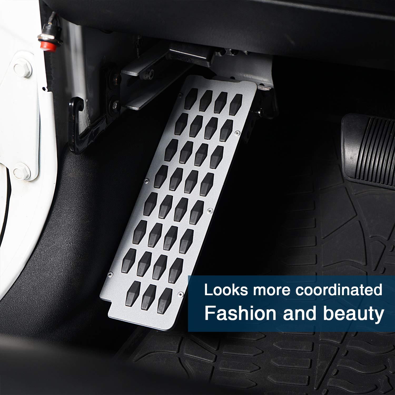 u-Box JK Dead Pedal Left Side Foot Rest Kick Panel for 2007-2018 Jeep Wrangler JK & Wrangler Unlimited : Automotive