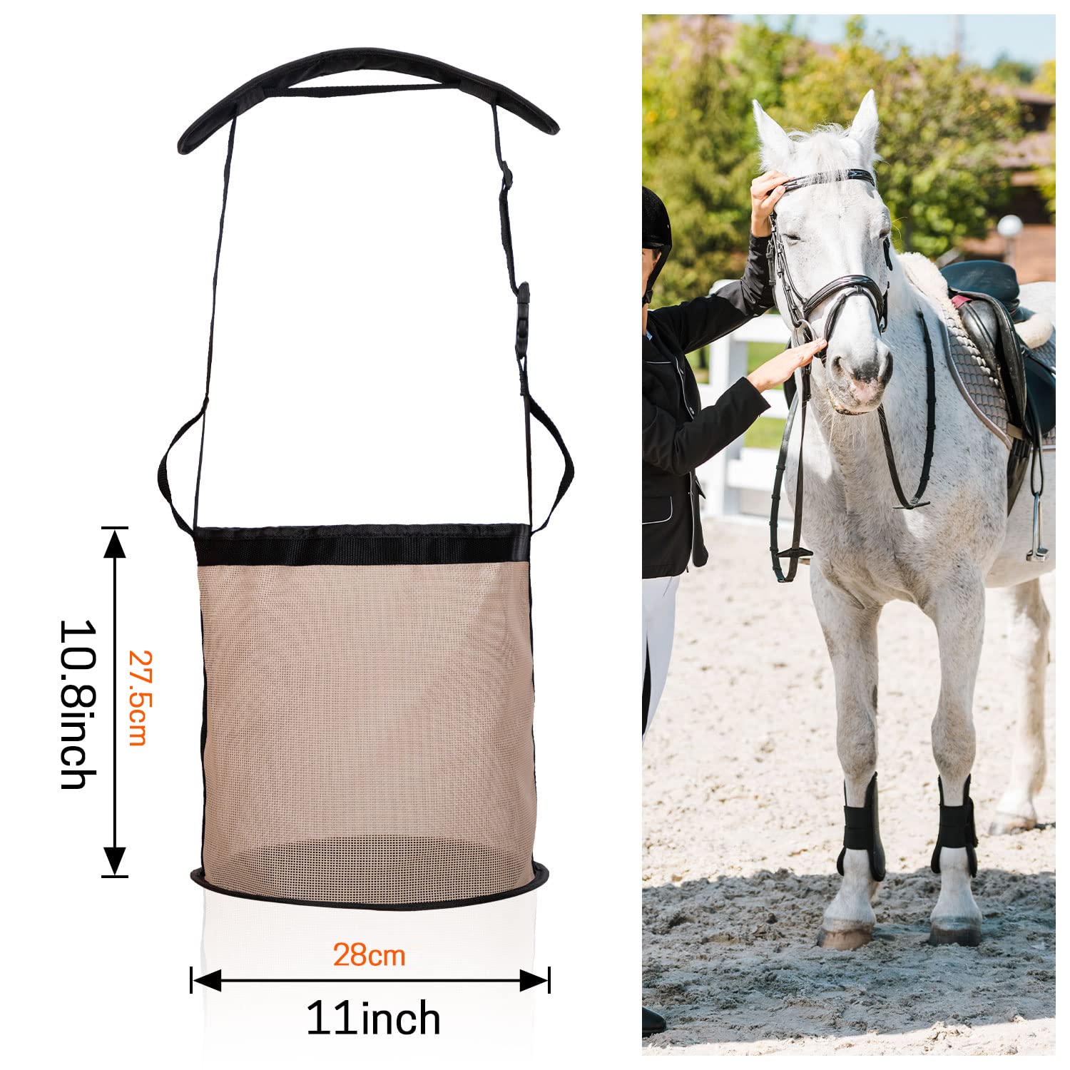Pet Supplies Nose Feed Bags For Horses Horse Grain Feed Bag On Sale