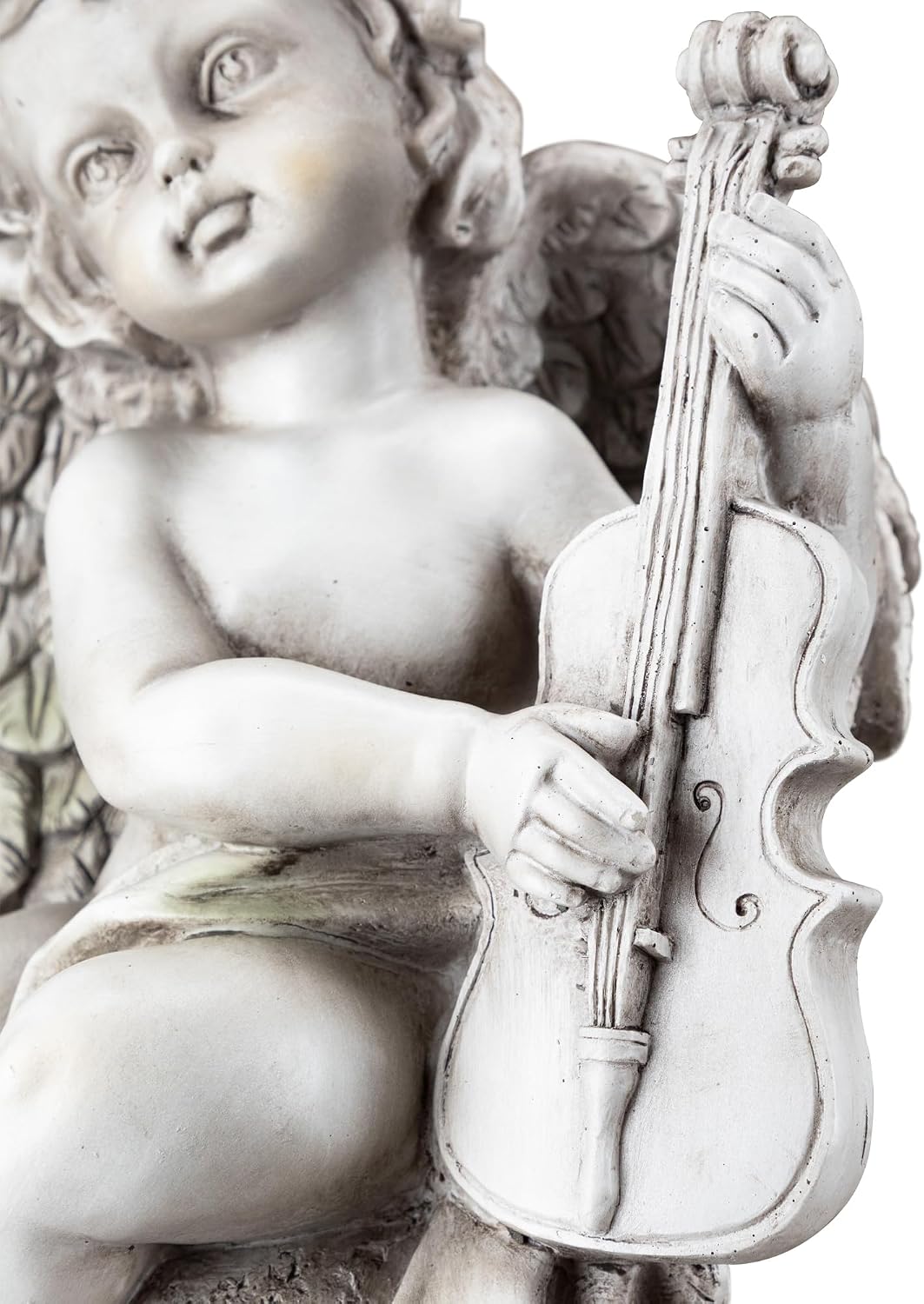 Northlight 14.75" Set of 2 Cherub Angels with Instruments Outdoor Garden Statues