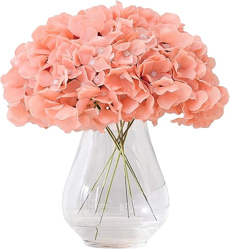 Miniatura 7 de Kislohum - Hortensias artificiales, cabeza de flores de seda de hortensia, cabeza para centros de mesa de bodas, ramos de bricolaje, decoración
