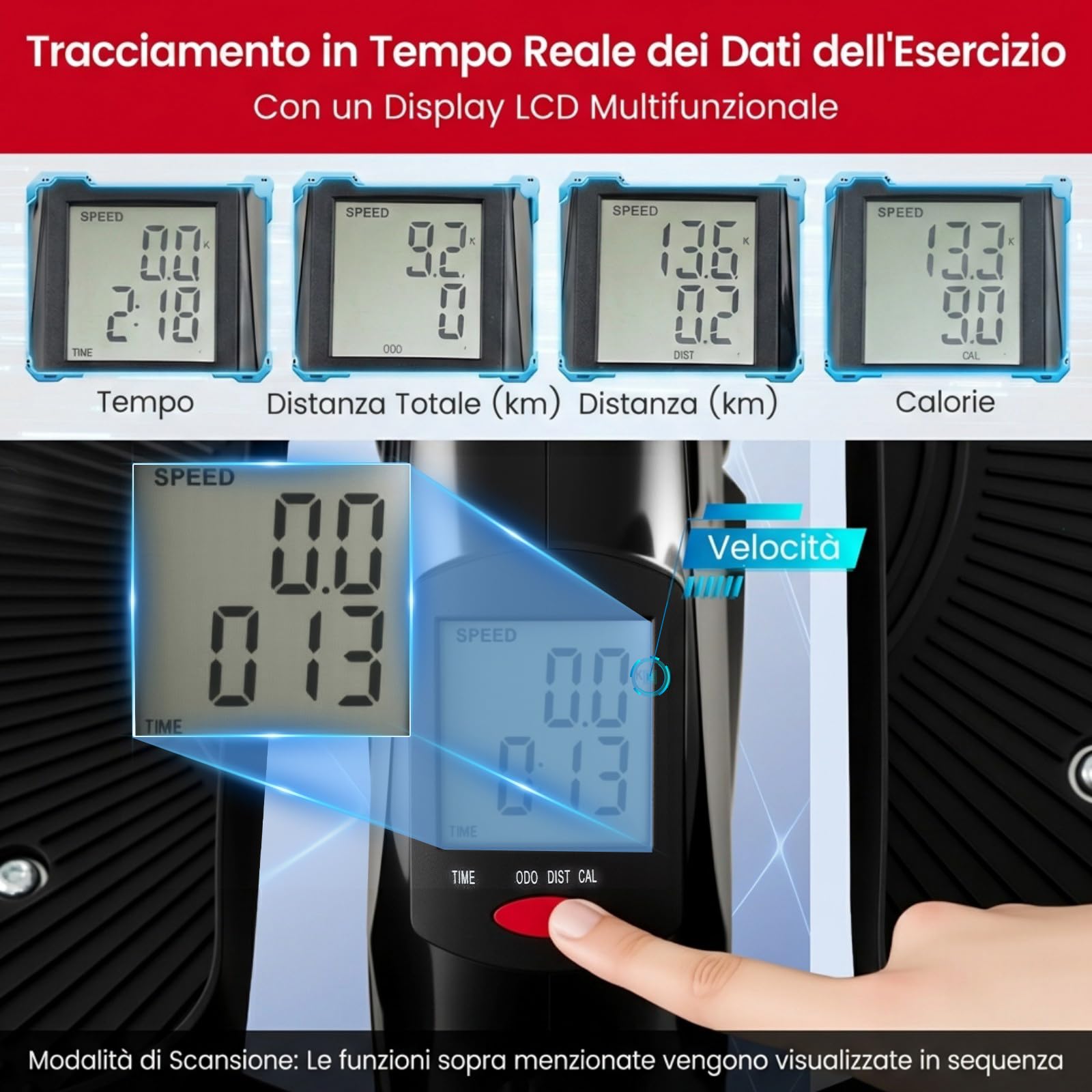 COSTWAY Ellittica sotto Scrivania Salvaspazio | con Display e Resistenza Magnetica Regolabile, Pedaliera Riabilitazione Silenziosa per Gambe e Cardio a Basso Impatto