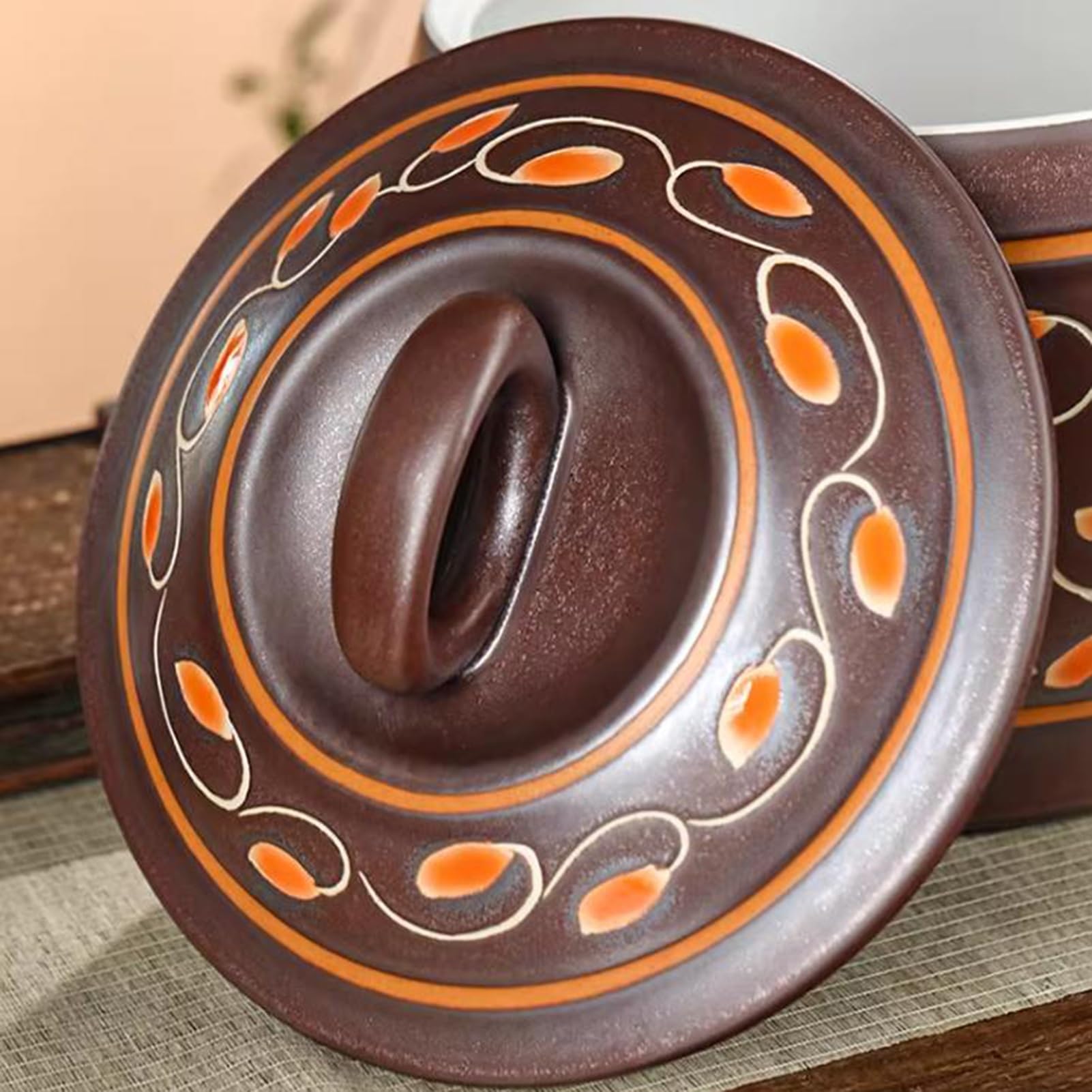 Ceramiczny pojemnik na ryż z pokrywką, pojemnik do przechowywania ziarna 5 kg, organizacja spiżarni kuchennej na makaron ryżowy, przekąski, dozownik karmy dla zwierząt domowych
