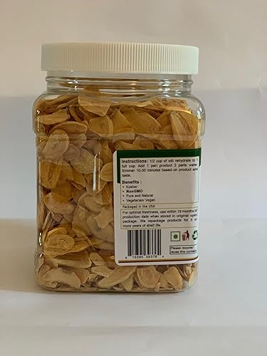 Miniatura 3 de Tarro de un cuarto de galón de ajo en rodajas secas, 12 onzas.