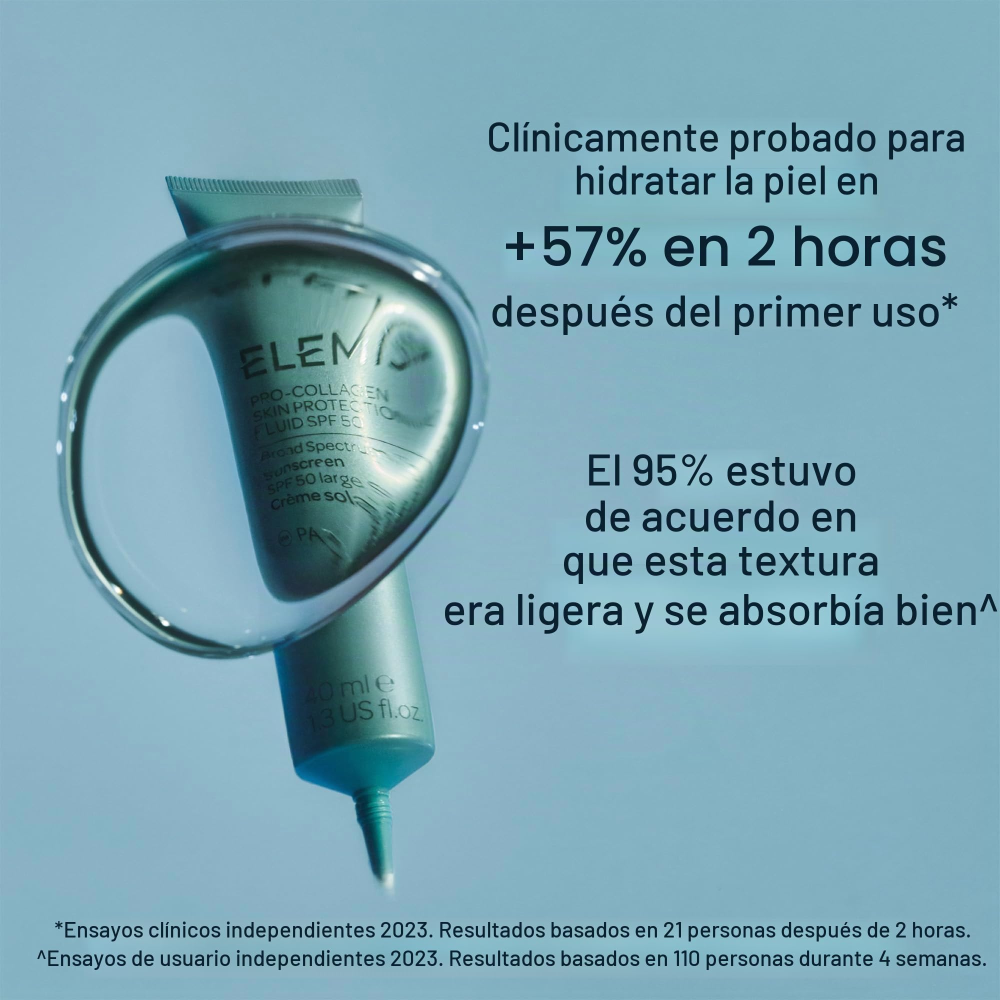 ELEMIS Pro-Collagen Skin Protection Fluid SPF 50, Clínicamente Probado – Crema Solar Facial Antiedad, Ligera bajo Maquillaje, sin Residuo Blanco