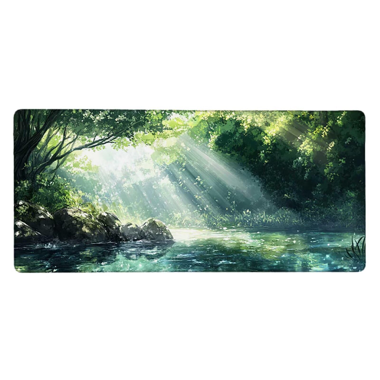 Tappetino Mouse XXL 1200x600mmVerde Tappetino Mouse Albero Mouse Pad Gaming con Bordi Cuciti, Mousepad XXL Impermeabile e Antiscivolo Sottomano Scrivania per Gaming Accessori Scrivania Ufficio i1113