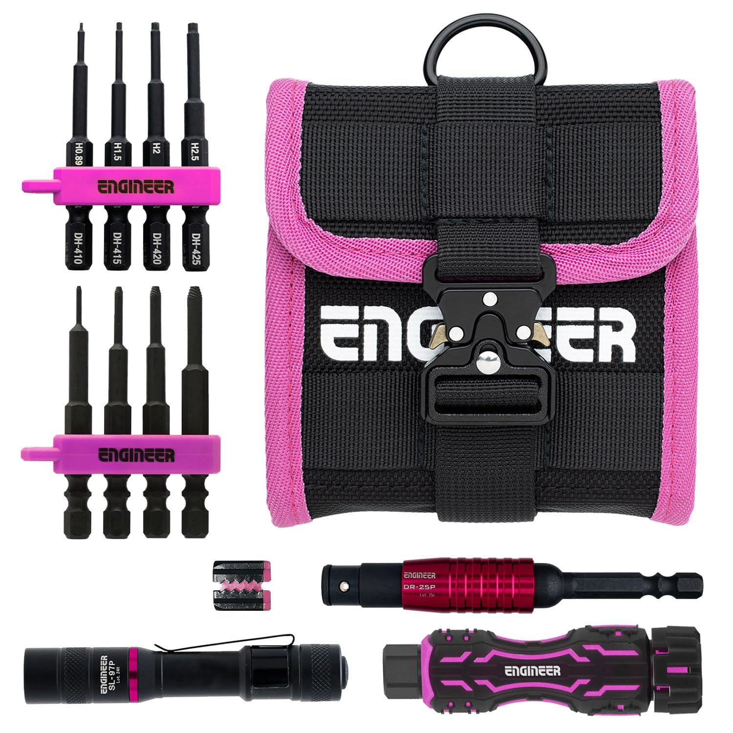 Amazon | エンジニア ネジレスQセット PINK&BLACK 13点 六角対辺0.89