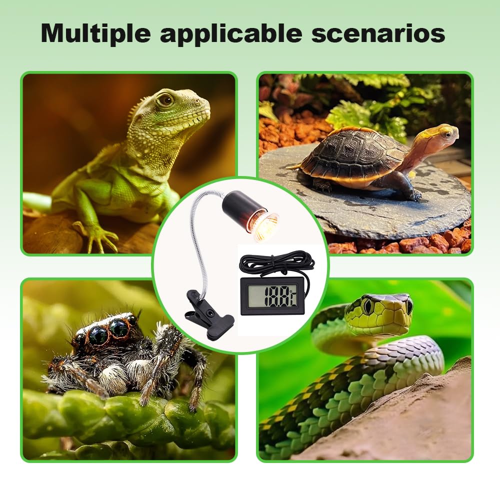 Lampe Chauffante Tortue, Lampe Tortue Terrestre, Lampe Chauffante Terrarium avec 25W 50W 70W Reptiles Lampe, Lampi Chauffanti Tortue Terrestre pour Reptiles, Amphibiens, Tortues, Serpents