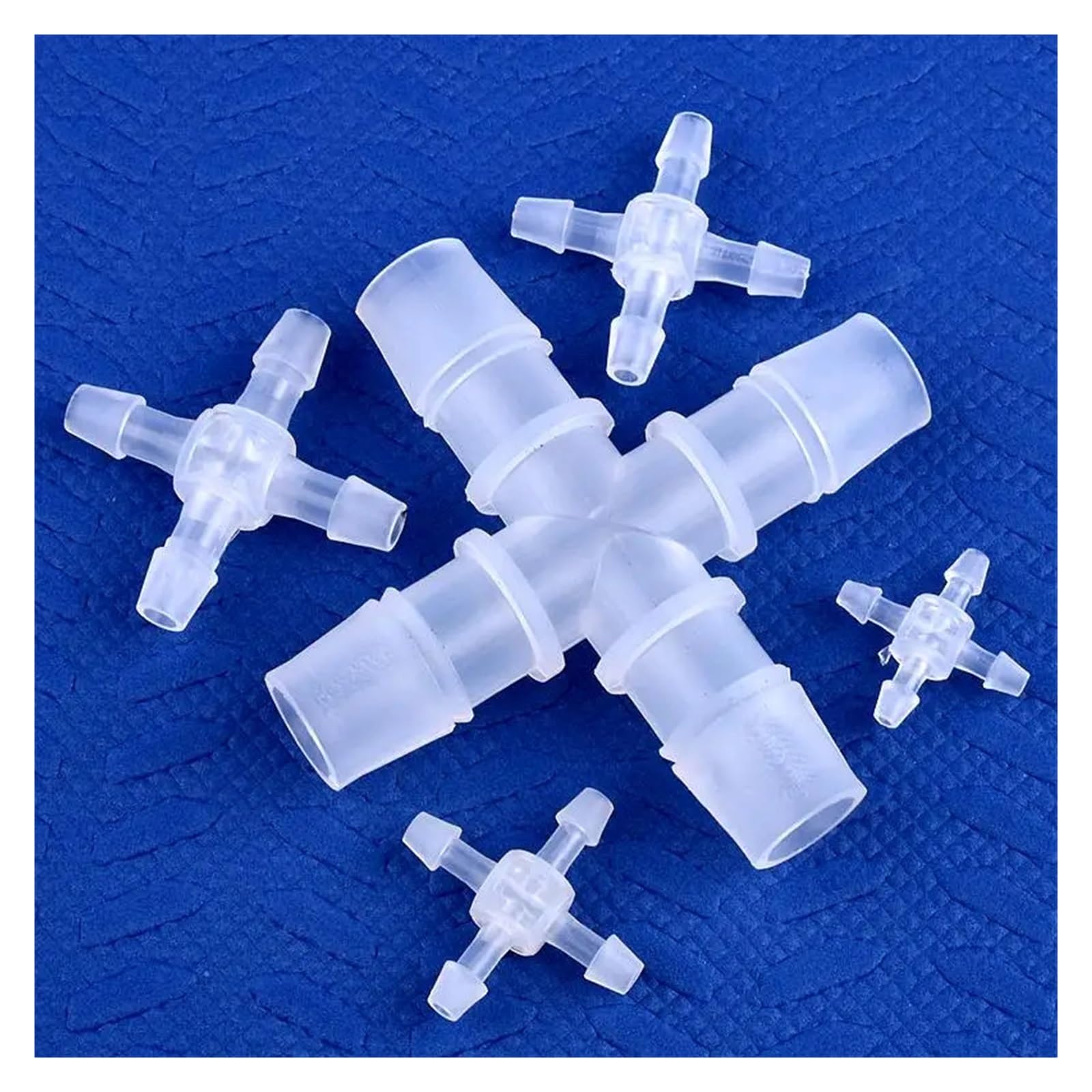 5~200 pezzi 2.4 12.7mm connettori a croce in plastica irrigazione da giardino diametro uguale vie giunto acquario serbatoio pompa aria giunti for tubi flessibili(12.7mm,200 Pieces)
