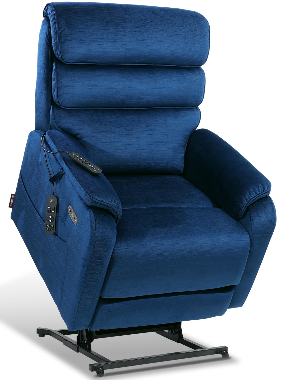 EONIX Wide Lay Flat Power Lift Recliner Chair for Elderly Heavy Duty Oversized Fabric Lift Chairs Recliner Sofa