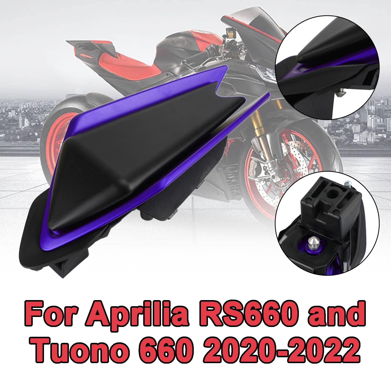 Topteng Purple Rear Cowl Tail Fairing Cover Apto para Aprilia RS660 and Tuono 660 2020-2024, Apto para Aprilia RSV4 2021-2024