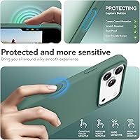 Vista 804 de GONEZ Funda de silicona para iPhone 15 Pro Max, compatible con Magsafe, protector de cámara + protector de pantalla, forro de microfibra suave Negro