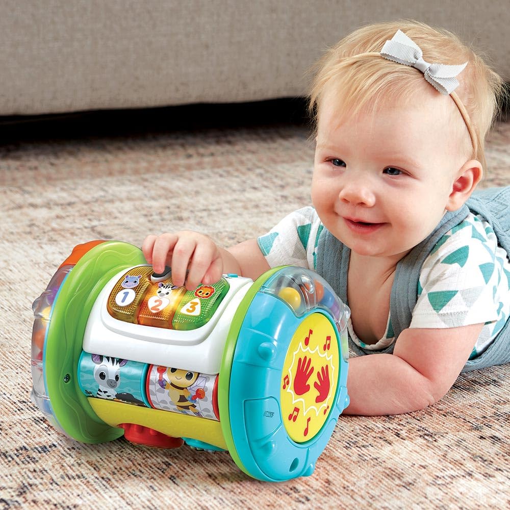 VTech - Jouet Musical Magi Rouleau Tam-Tam 3 en 1, Instrument de Musique Enfant, Jouet d'Activité et de Développement, Jeu Évolutif, Cadeau Bébé Garçon et Fille Dès 9 Mois - Contenu en Français
