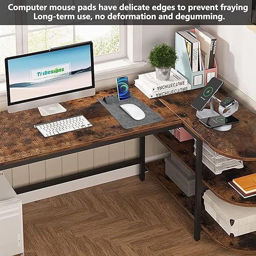 Miniatura 7 de Alfombrilla de mouse de cuero multifuncional, alfombrilla de mouse 3 en 1 con base antideslizante, almohadilla delgada portátil para soporte de