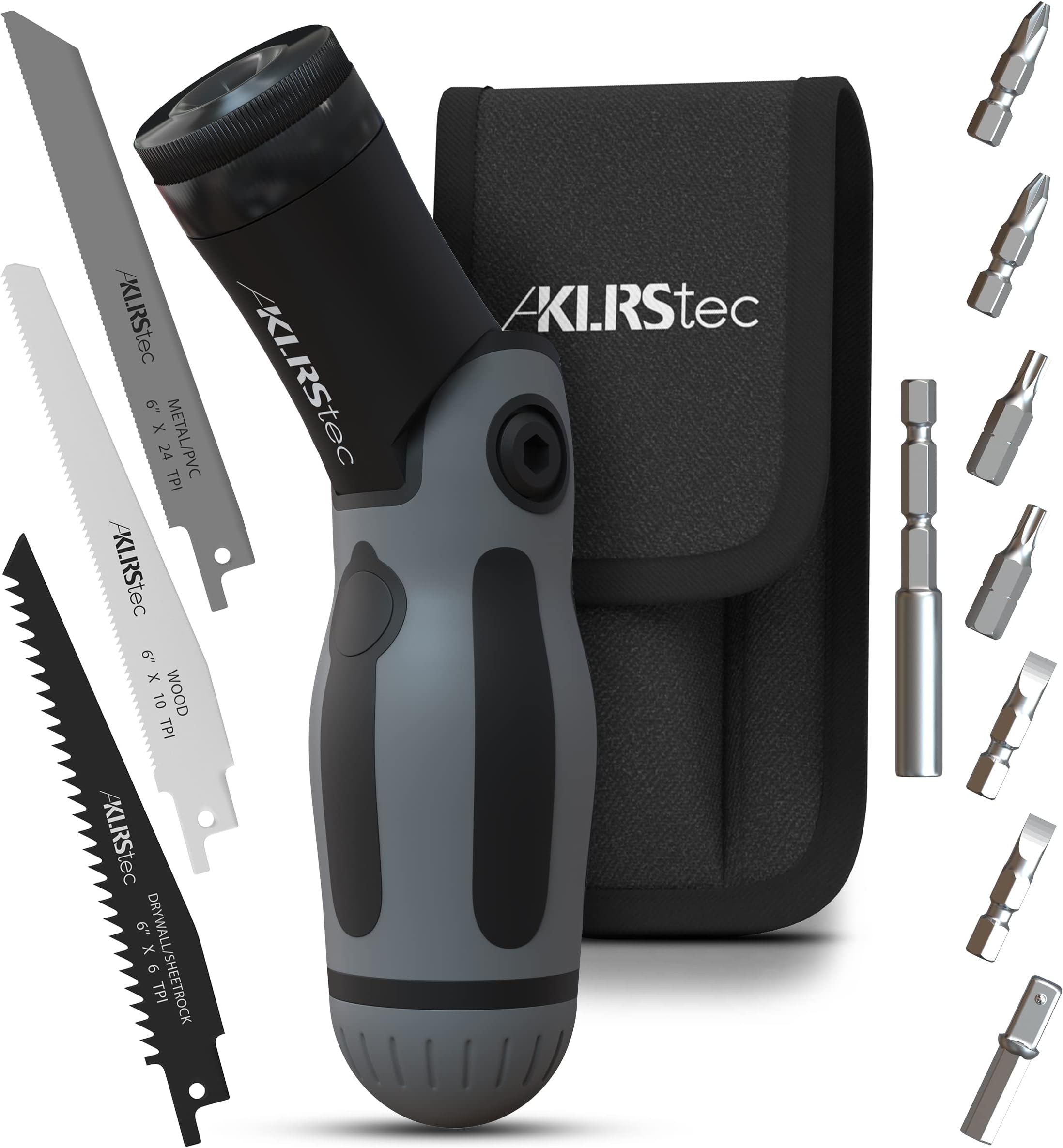 KLRStec Professional Multitool 2 in 1 - bit Screwdriver Set and Hand Jigsaw in one 12 Pieces