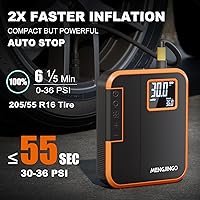 Vista 2 de Inflador de neumáticos, compresor de aire portátil, bomba de aire inalámbrica de inflado 2 veces más rápido para neumáticos de automóvil, bomba