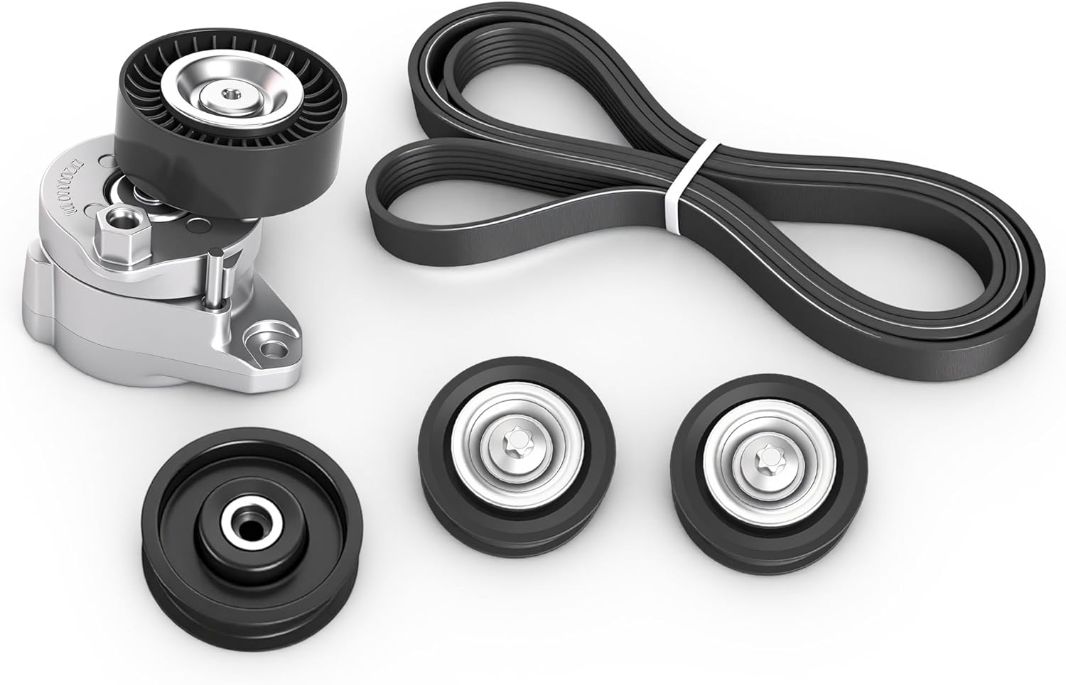 Belt Tensioner and Idler Pulley & Serpentine Belt Kit,fits for Mercedes-Benz C350/E550/CLK350 3.5L/5.5L Gas DOHC 2006-2009# 38319 38099 36372 2722020419