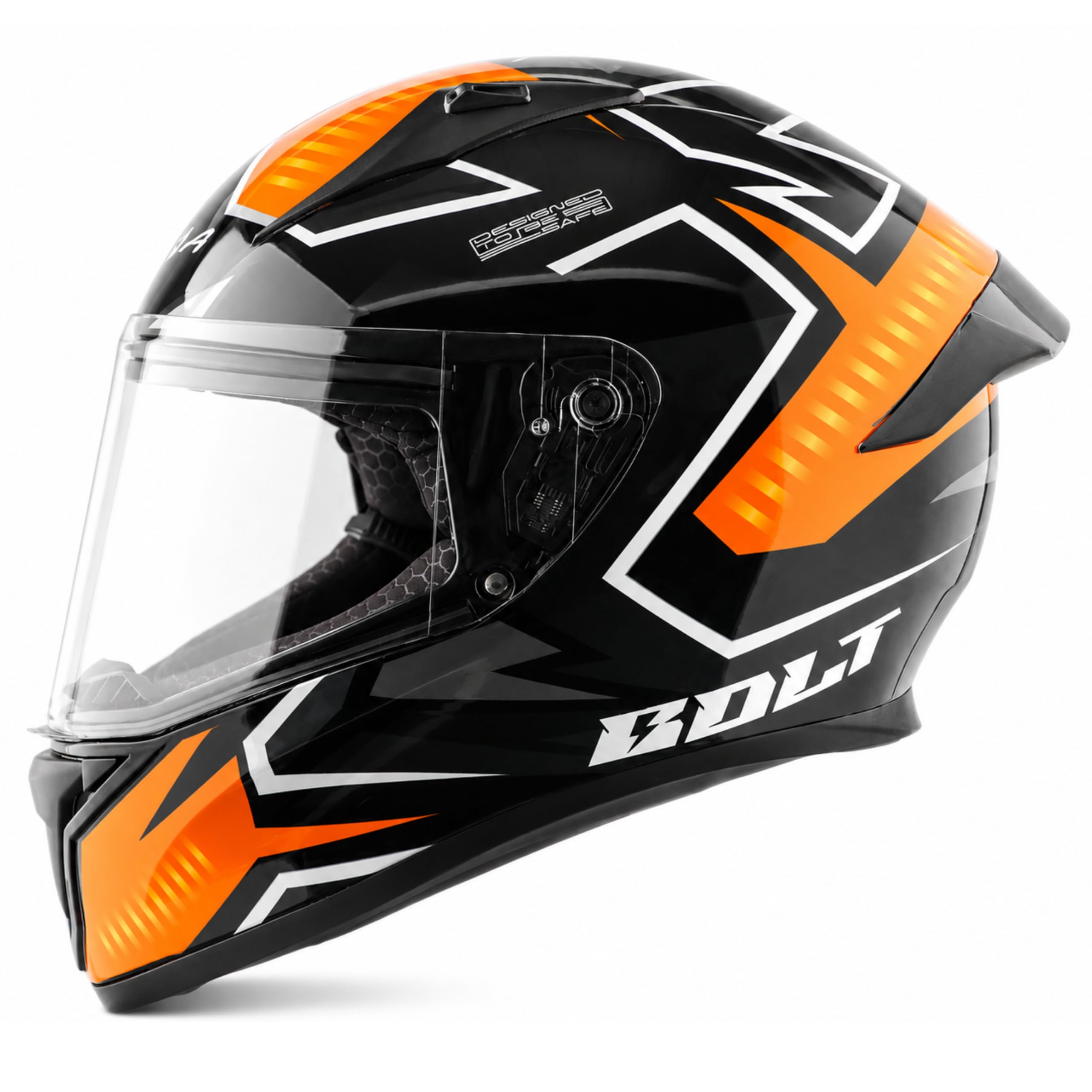 Vega Bolt Elvis Graphics Full Face Motorcycle Helmet | Scratch Resistant Visor