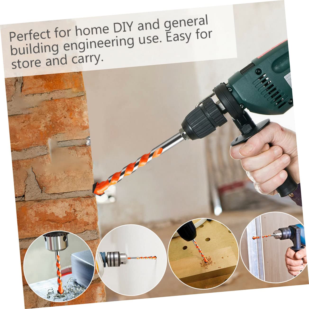 AUTSUPPL 10pcs Carbide Drill Bit Set Tile Drilling Ceramic Glass Concrete Self Centering High Diy Building