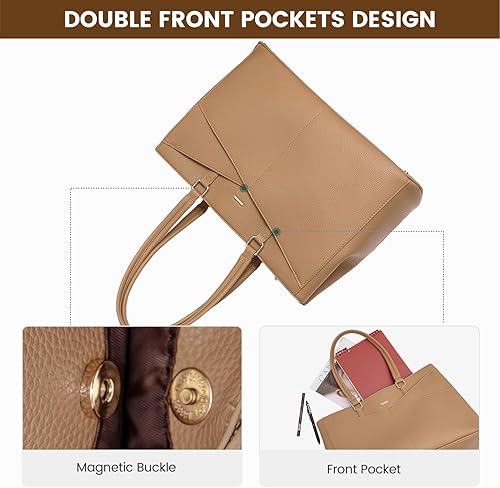 Vista 2 de LOVEVOOK Bolsa para computadora portátil para mujer, 15.6 pulgadas, bolsa de mano para computadora portátil, bolsa de trabajo para profesores, bolsa