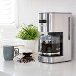 Cafetière à goutte Kenmore - Machine à café programmable de 12 tasses avec pot en verre, préparation régulière et corsée, arrêt automatique, grand réservoir d'eau, filtre réutilisable, appareils de cuisine pour barista de cafétéria