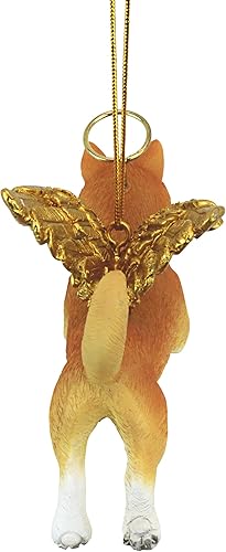 Miniatura 97 de Design Toscano Pitbull Dog Angel - Adorno navideño para árbol de Navidad, 4 pulgadas, resina de piedra fundida, acabado marrón y dorado Marrón