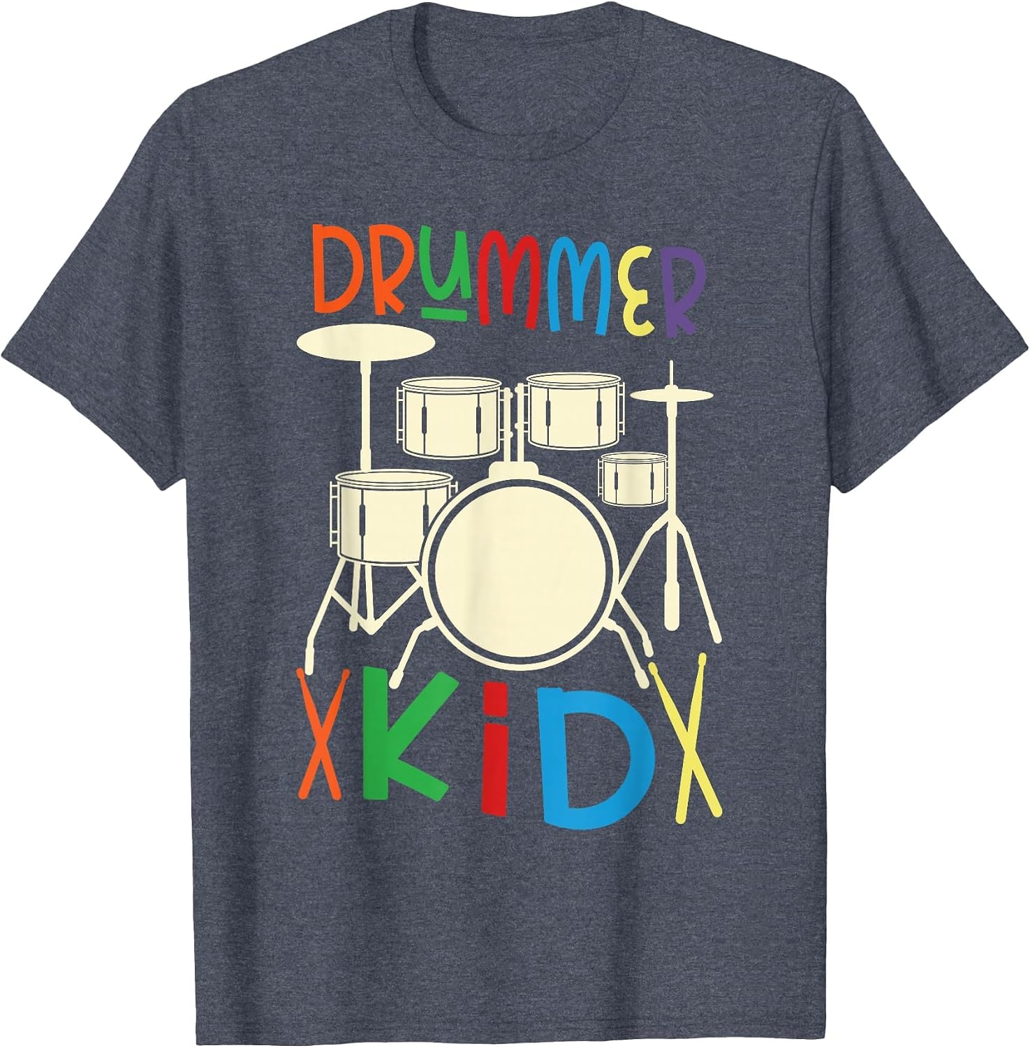 Drummer Kid Drum Player Rocker Musician Musical Instrument T-Shirt image 3